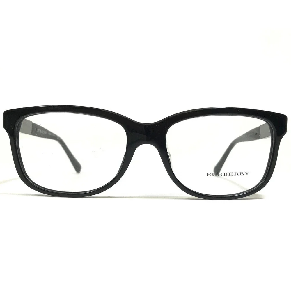 Burberry Eyeglasses Frames B2164 3001 Black Brushed Bronze Logos 55-17-140